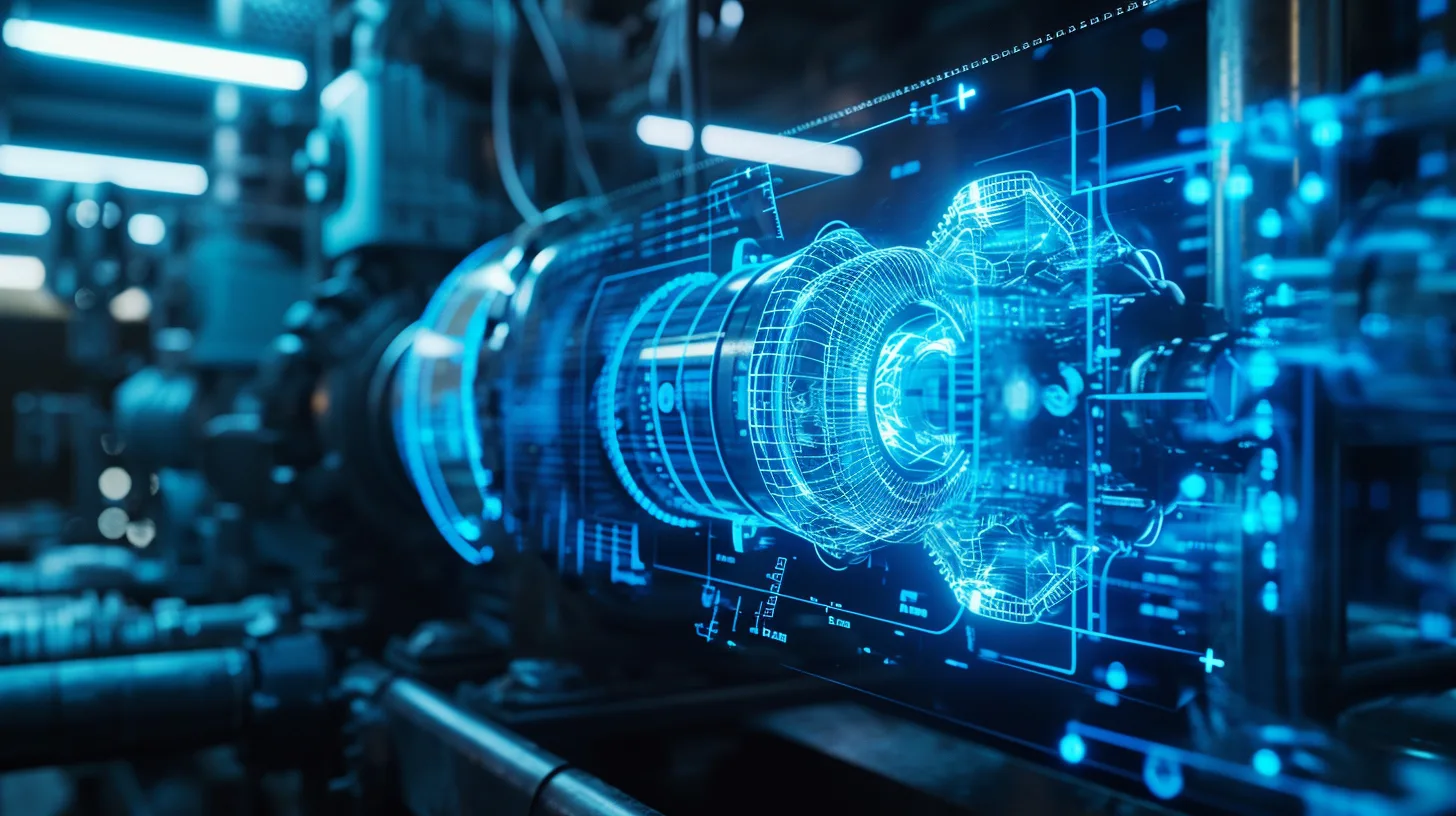 Holographic engine assembly, wireframe