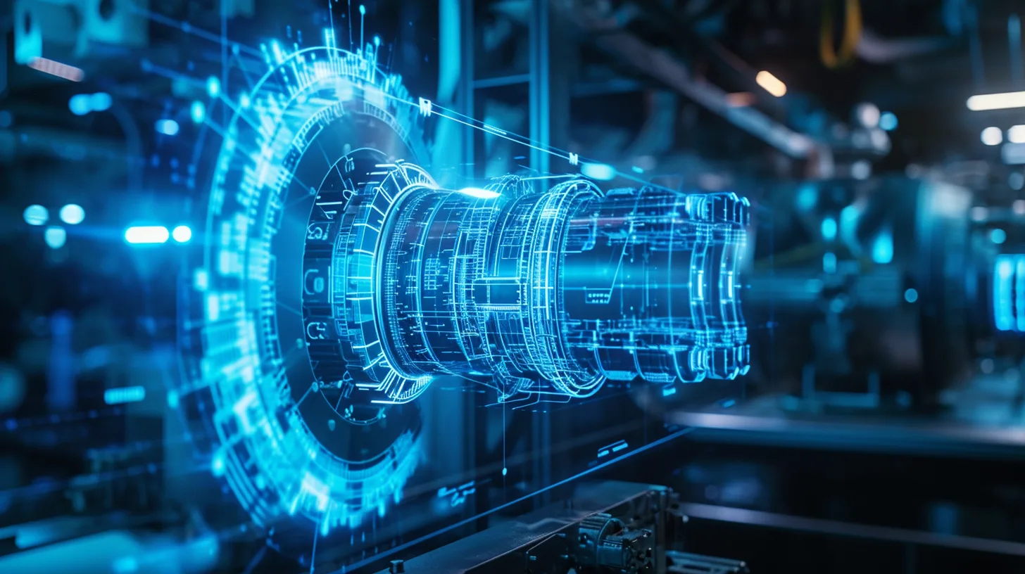Holographic engine assembly, wireframe