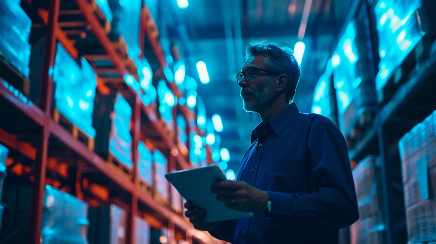 Warehouse inventory check on tablet